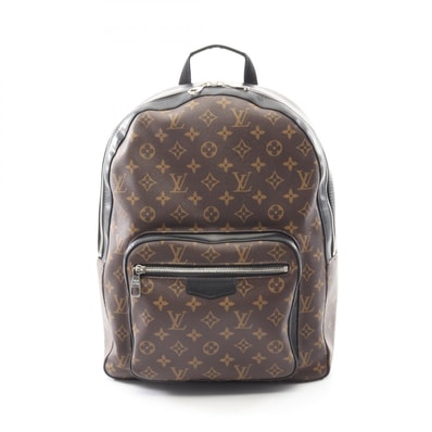ルイ・ヴィトン LOUIS VUITTON ジョッシュ リュックサック バックパック バッグ PVCコーティングキャンバス レザー モノグラム・マカサー メンズ ブラウン系 / ブラック系 M41530 【中古】