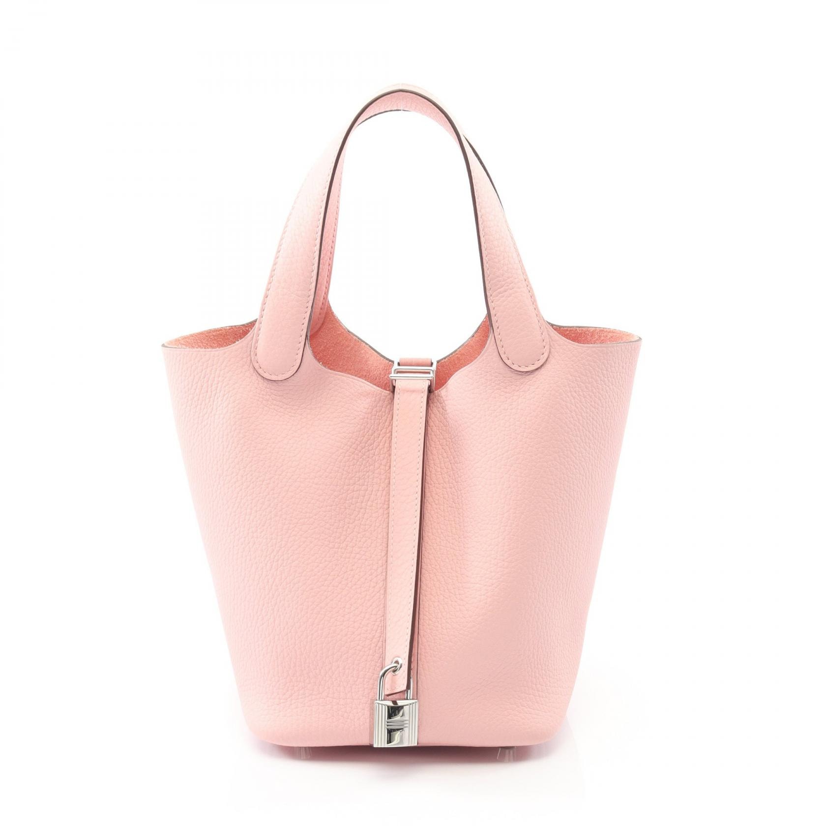 エルメス HERMES ピコタンロックPM ハンドバッグ バッグ レザー トリヨンクレマンス トリヨンクレマンス ローズサクラ W刻印(2024年製造) レディース ピンク系 【中古】