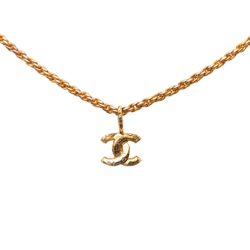 シャネル ココマーク チェーン ペンダント ネックレス ゴールド メッキ レディース CHANEL 【中古】