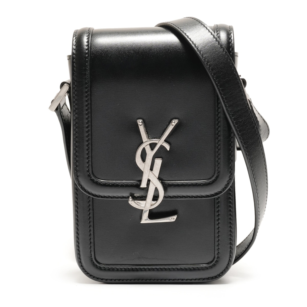イヴ・サンローラン YSL ソルフェリーノ ミニ レザー ショルダーバッグ【中古】