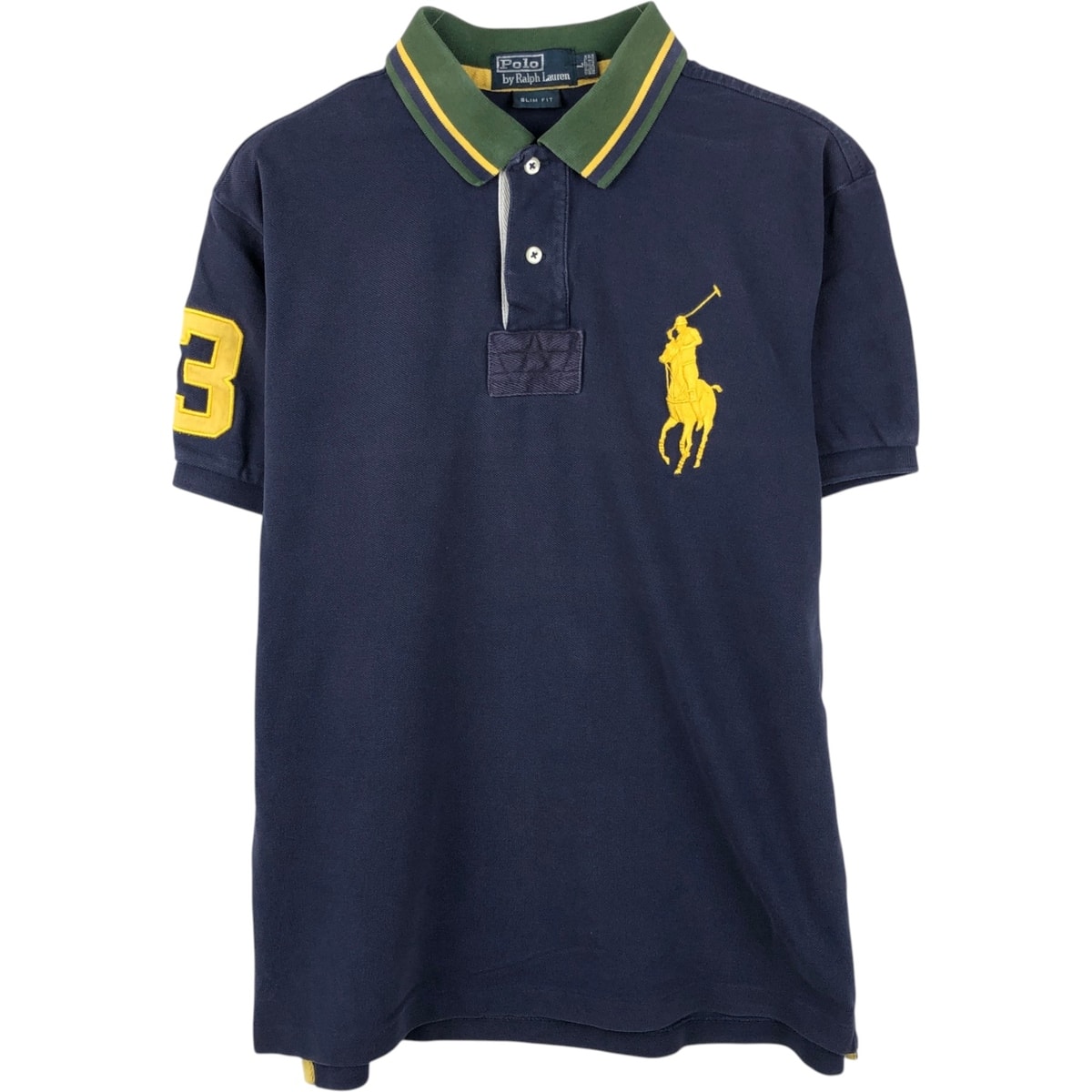古着 ラルフローレン Ralph Lauren POLO by Ralph Lauren SLIM FIT ビッグポニー 半袖 ポロシャツ メンズL相当/eaa657924