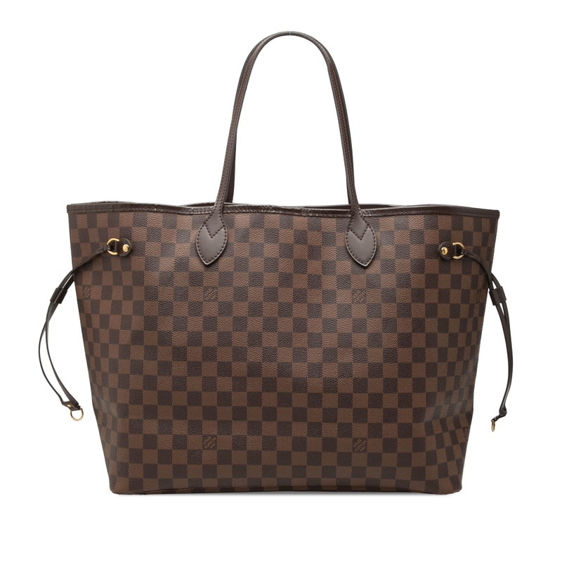 ルイ ヴィトン ダミエ ネヴァーフルGM トートバッグ ショルダー N51106 ブラウン PVC レザー レディース LOUIS VUITTON 【中古】