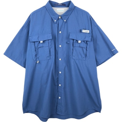 古着 コロンビア Columbia PFG BAHAMA OMNI-SHADE オムニシェイド ボタンダウン 半袖 フィッシングシャツ メンズXL相当/eaa664983