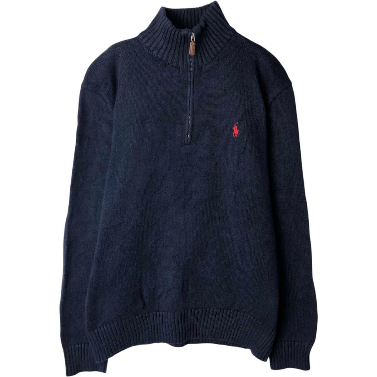 古着 ラルフローレン Ralph Lauren POLO by Ralph Lauren コットンニットハーフジップセーター メンズM相当/eaa631939