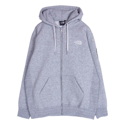 THE NORTH FACE ノースフェイス パーカー NT62349 Square Logo Full Zip スクエアロゴ フルジップ パーカー グレー系 M【美品】【中古】