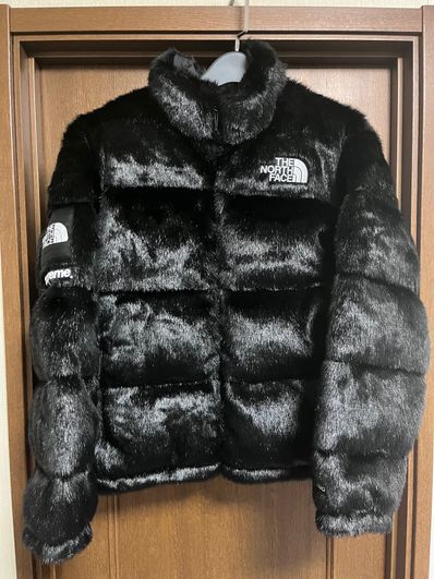 Supreme x The North Face Faux Fur Nuptse Jacket "Black"