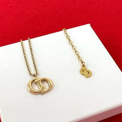 Christian Dior ディオール CD ロゴ モチーフ GP ネックレス ゴールド
83898