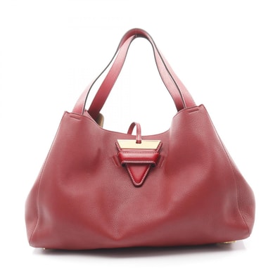 ロエベ LOEWE バルセロ ハンドバッグ バッグ レザー レディース レッド系 【中古】