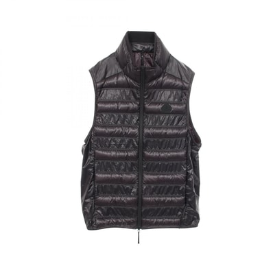 モンクレール MONCLER LAUTARET ダウンベスト 衣料品 アウター ナイロン メンズ ブラック系 1A00106 【中古】