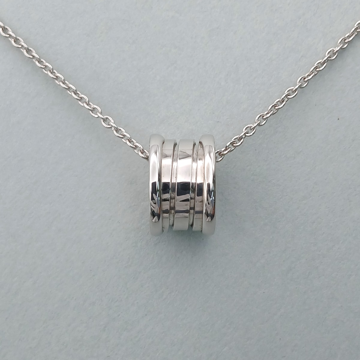 BVLGARI ブルガリ B-ZERO1 ネックレス 750WG ネックレス K18ホワイトゴールド ホワイトゴールド レディース【中古】