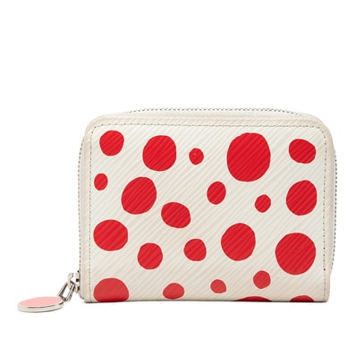 ルイ ヴィトン エピ LV×YK ジッピー コインパース 草間彌生 ラウンドファスナー 財布 M81958 ホワイト レッド レザー レディース LOUIS VUITTON 【中古】