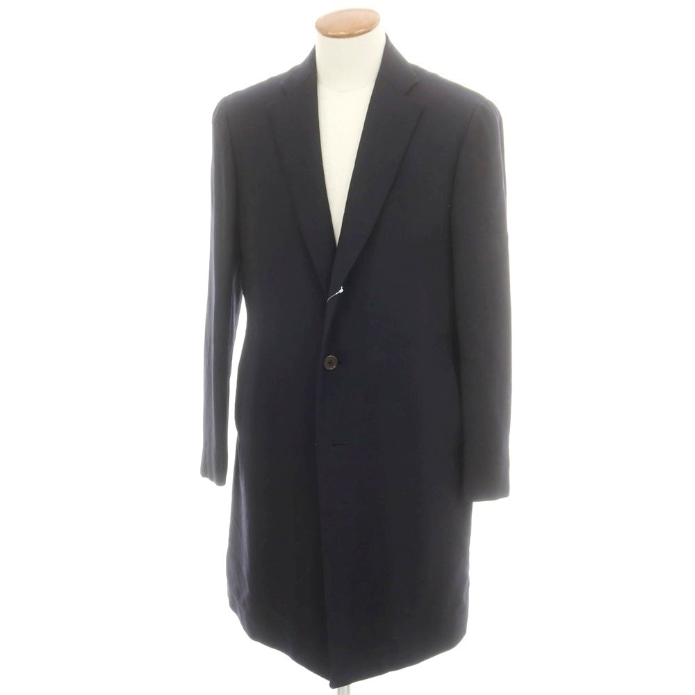 【中古】ビームスエフ BEAMS F ウール チェスターフィールドコート ダークネイビー【サイズ48】【メンズ】