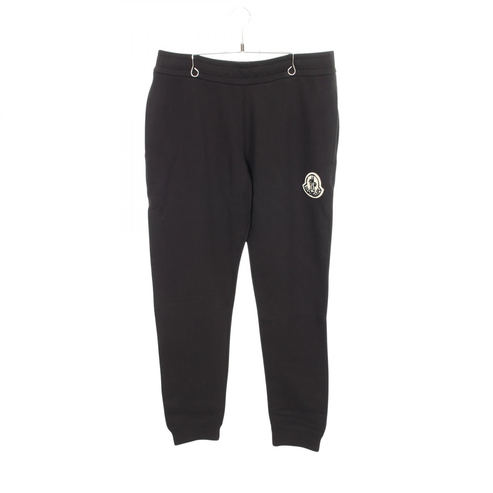 モンクレール MONCLER ロゴパッチ パンツ 衣料品 ボトムス コットン メンズ ブラック系 L20918H00012999L 【新品】