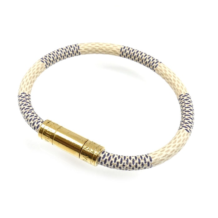 LOUIS VUITTON ルイ・ヴィトン ダミエアズールキャンバス ブラスレ キープイット ブレスレット M6607E BC0175 レディース【中古】