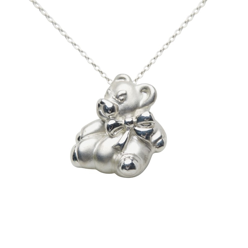 ティファニー テディベア クマ ネックレス SV925 シルバー レディース TIFFANY&Co. 【中古】