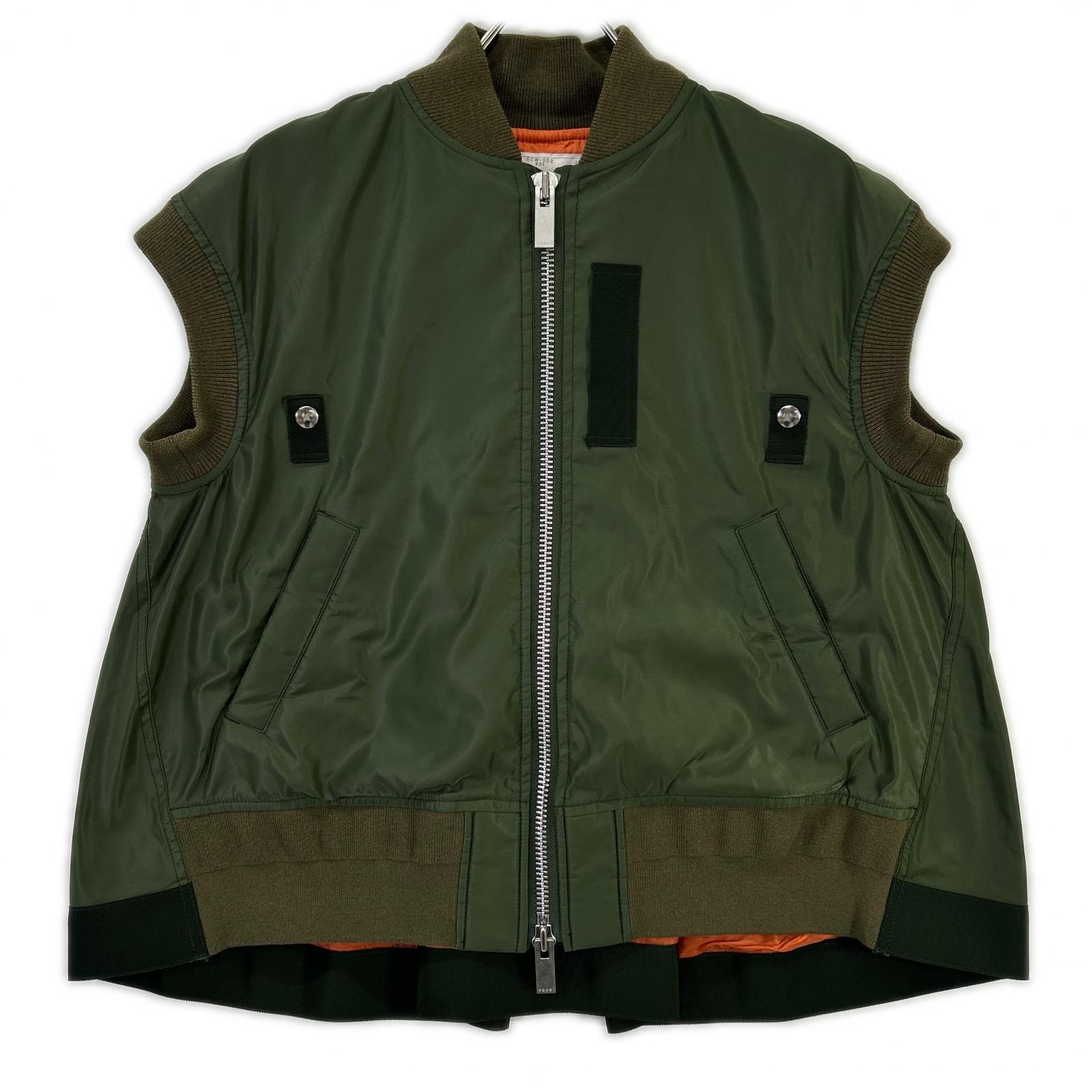 サカイ SCW-002 カーキ MA-1ジャケット ベスト 2