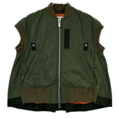 サカイ SCW-002 カーキ MA-1ジャケット ベスト 2