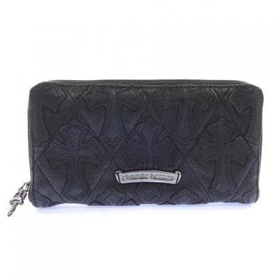 クロムハーツ CHROME HEARTS REC F ZIP QUILTED CEMETERY CROSS WALLET