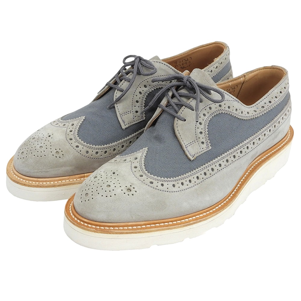 エンジニアードガーメンツ 新品同様 スエード Two Tone Derby Brogue シューズ メンズ グレー 8.5 8.5