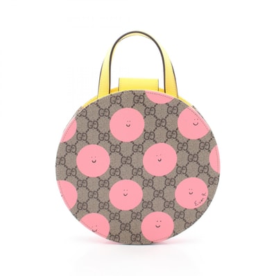 グッチ GUCCI チルドレンズ GGスプリーム キッズ ハンドバッグ バッグ PVCコーティングキャンバス メンズ レディース ベージュ系 / ピンク系 / イエロー系 835889 【中古】
