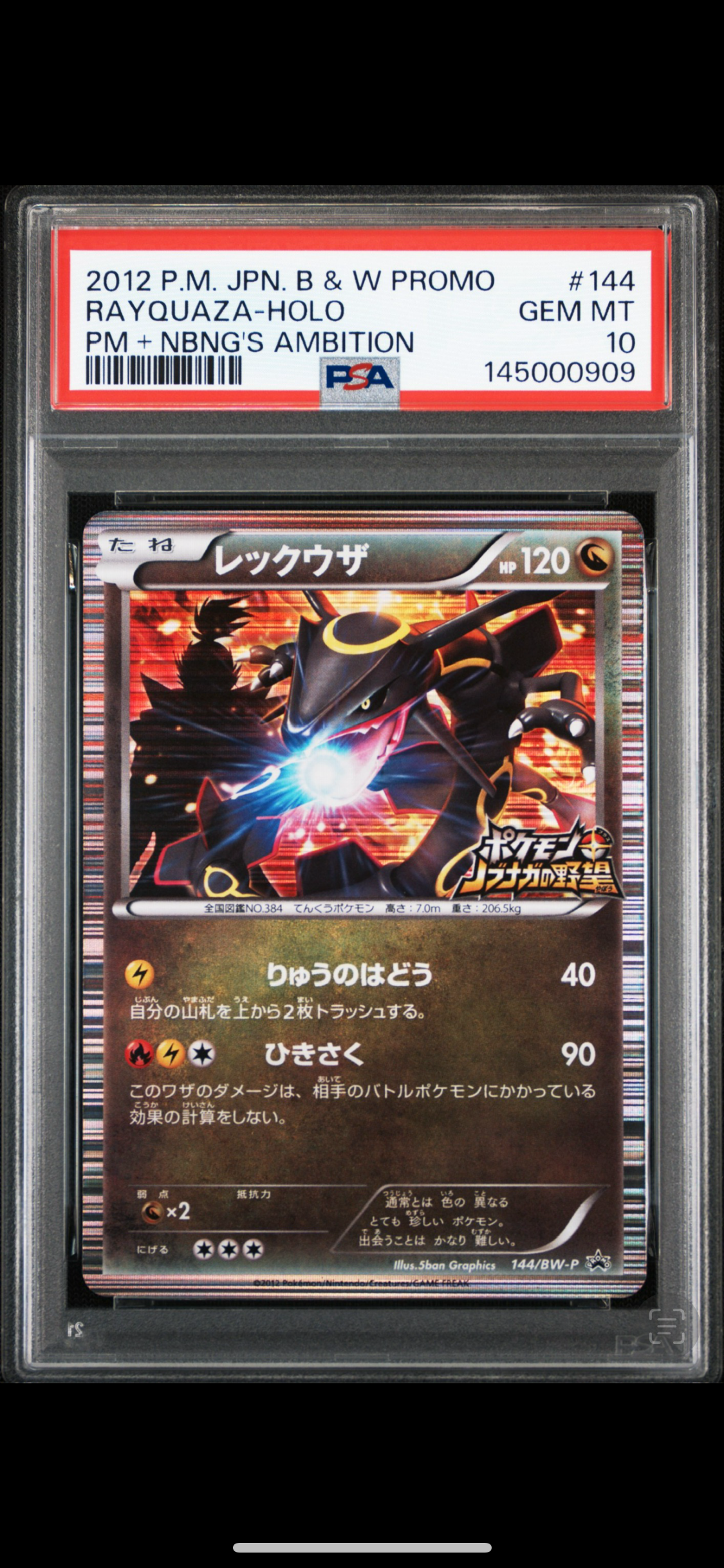 PSA10】レックウザ P [BW-P 144/BW-P](プロモーションカード「ポケモン