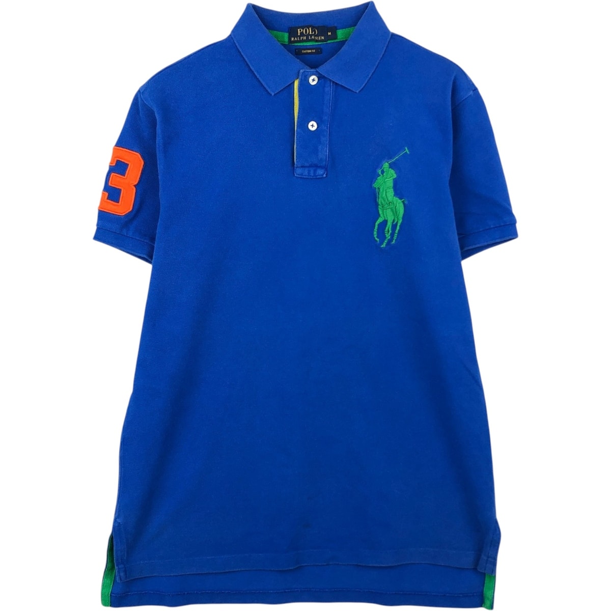 古着 ラルフローレン Ralph Lauren POLO RALPH LAUREN CUSTOM FIT ビッグポニー 半袖 ポロシャツ メンズM相当/eaa622743