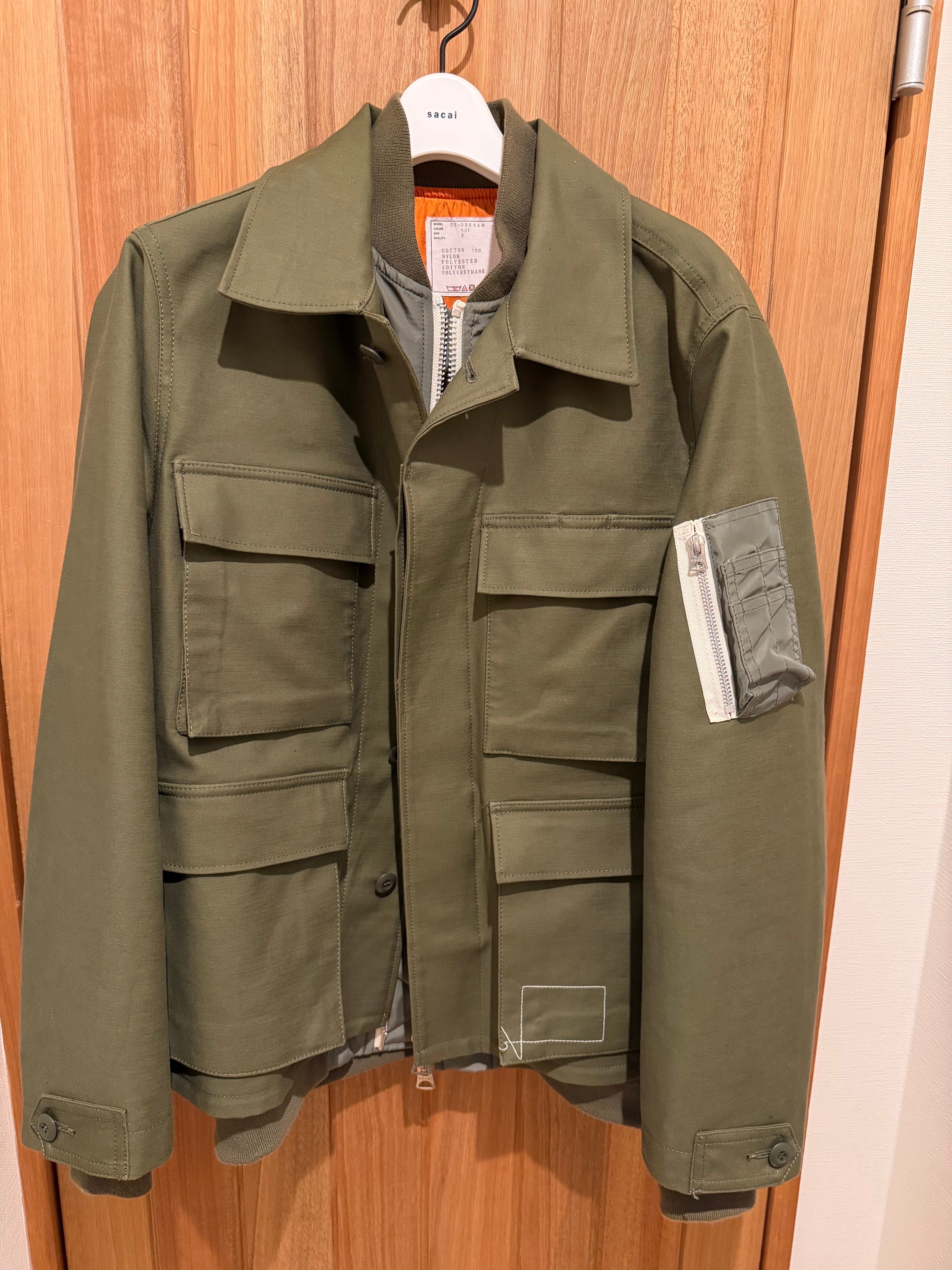 WTAPS x sacai Cotton Back Satin Jacket 02 / Jacket / Cotton Back