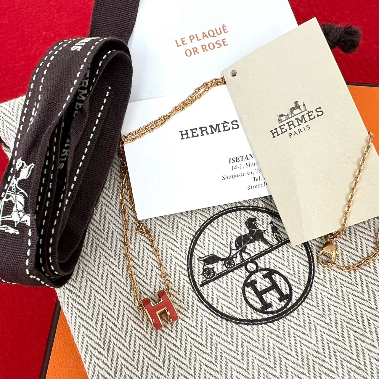 HERMES エルメス ミニ ポップアッシュ ネックレス GP ネックレス ニュー カプシーヌ ゴールド
 19148