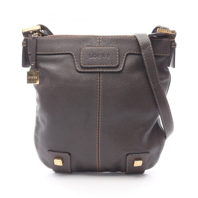 ロエベ LOEWE ショルダーバッグ バッグ レザー レディース ブラウン系 【中古】