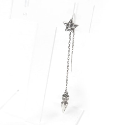 Chrome Hearts Star Spike Chain Single Earring "Silver"