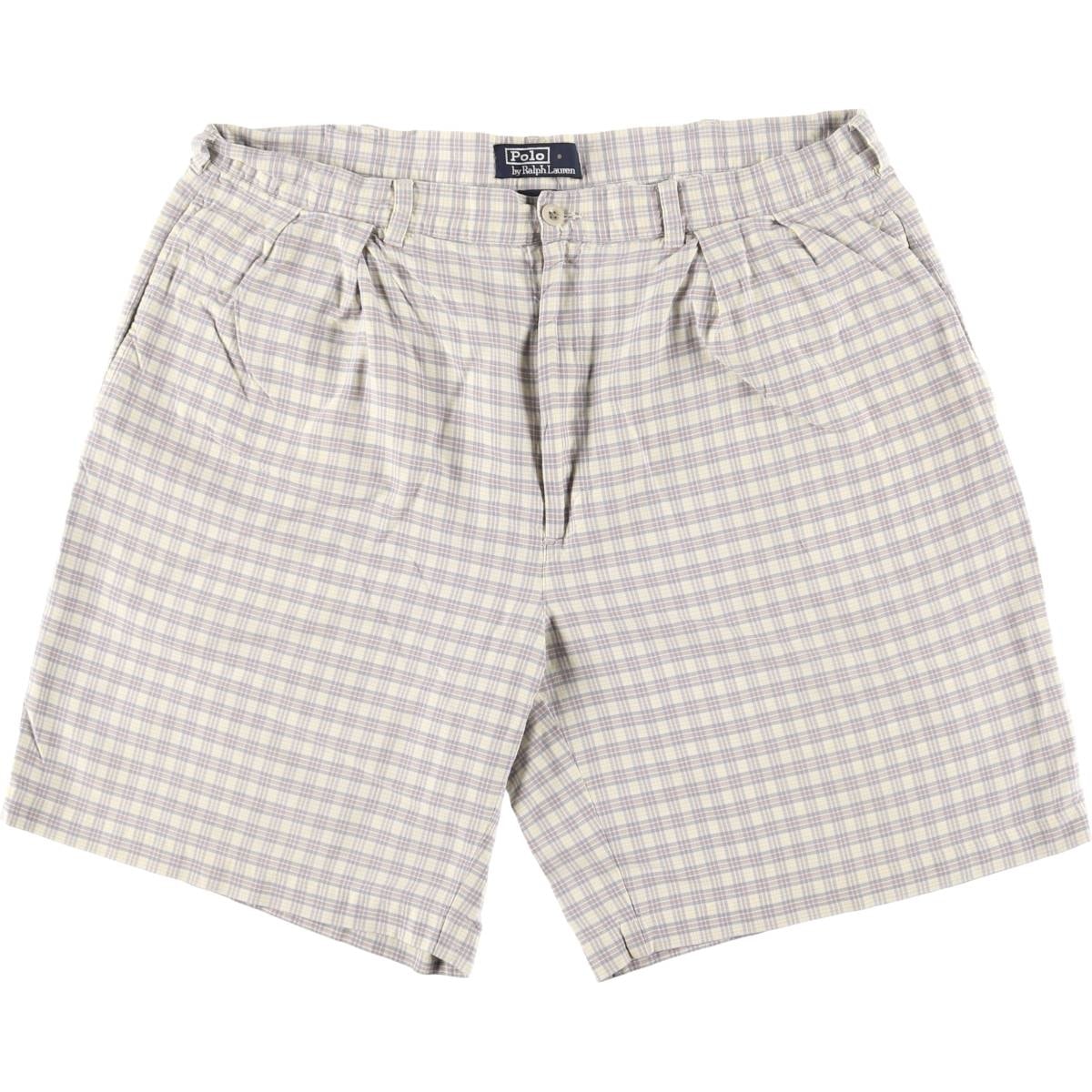 古着 ラルフローレン Ralph Lauren POLO by Ralph Lauren チェック柄 コットンショーツ ショートパンツ メンズw36相当/eaa549441