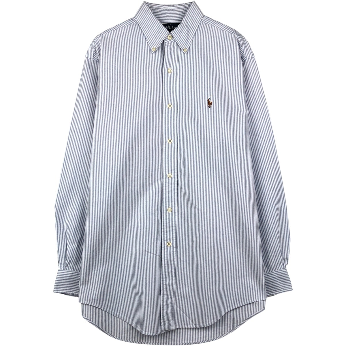 古着 ラルフローレン Ralph Lauren YARMOUTH 長袖 ボタンダウンストライプシャツ メンズM相当/eaa609691