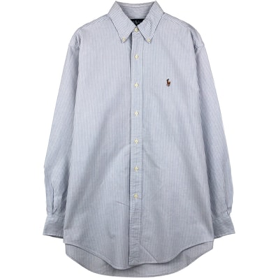 古着 ラルフローレン Ralph Lauren YARMOUTH 長袖 ボタンダウンストライプシャツ メンズM相当/eaa609691