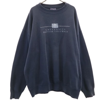 JANSPORTS ジャンスポーツ 90s USA製 オールド 長袖 スウェット トレーナー XL ネイビー 裏起毛