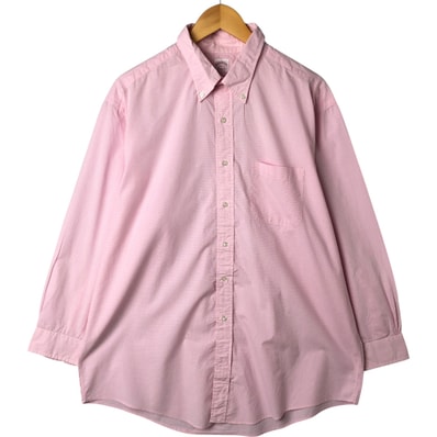 古着 ブルックスブラザーズ Brooks Brothers MAKERS ギンガムチェック 長袖 ボタンダウンチェックシャツ USA製 メンズXL相当/eaa549408