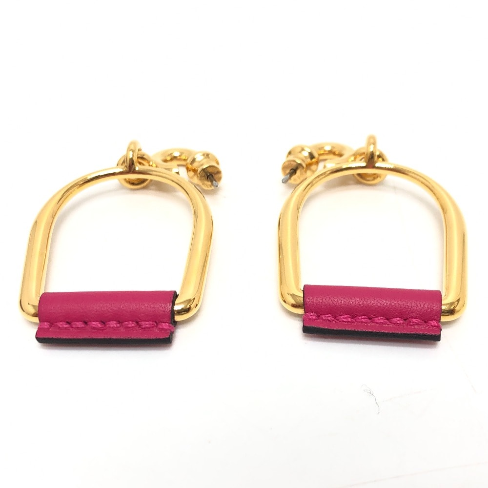 エルメス HERMES エリタージュ エケストル エトリエ GM アクセサリー 小物 ピアス ファッション小物 ピアス スイフト ピンク×ゴールド 新品同様