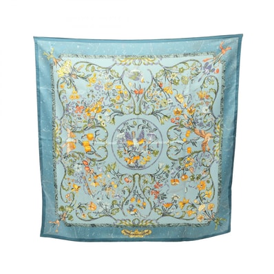 エルメス HERMES カレ90 PIERRES d' ORIENT et d' OCCIDENT スカーフ 衣料品 シルク シルク レディース グリーン系 / マルチカラー 【中古】