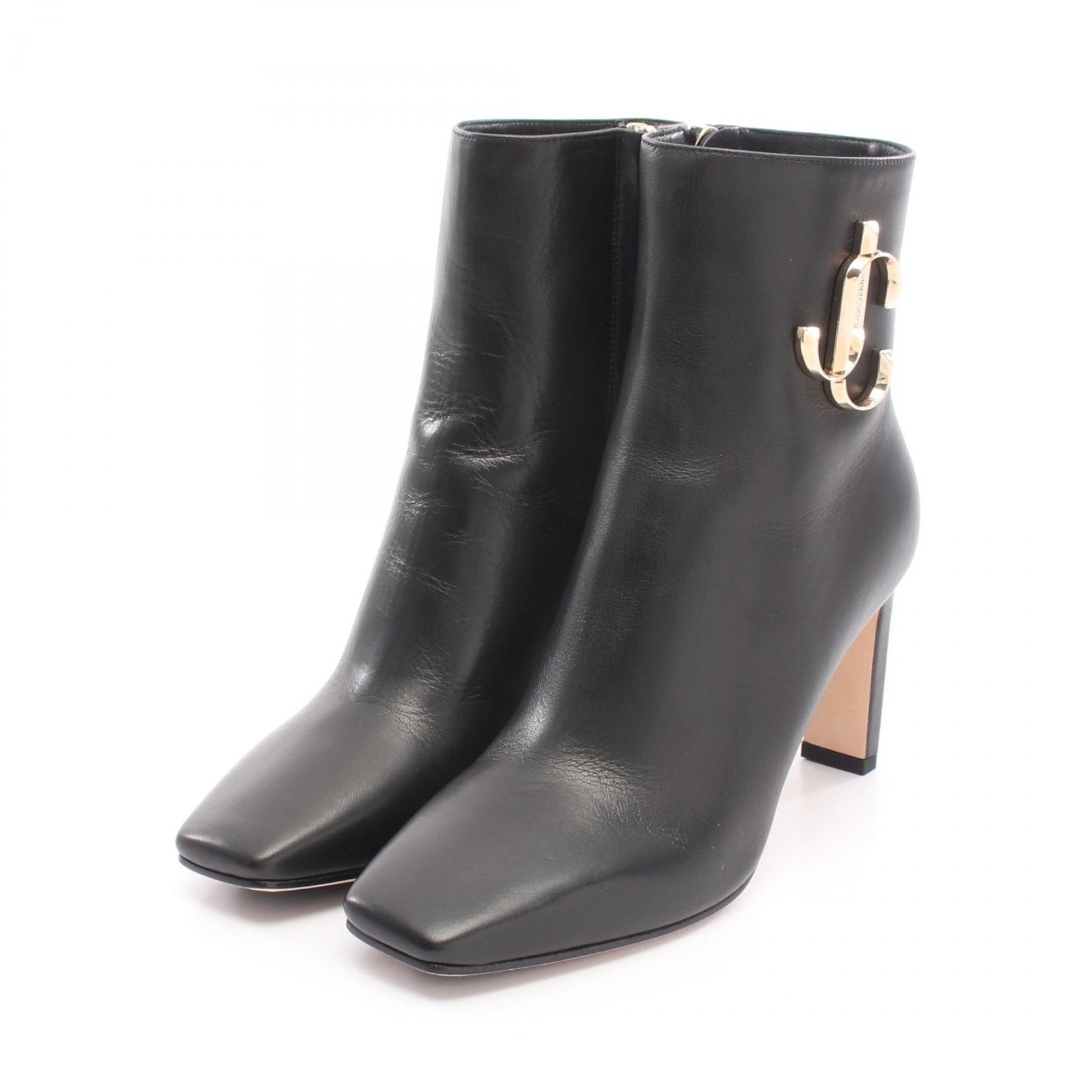 ジミーチュウ JIMMY CHOO MINORI JCロゴ ブーツ 靴 レザー レディース ブラック系 【中古】