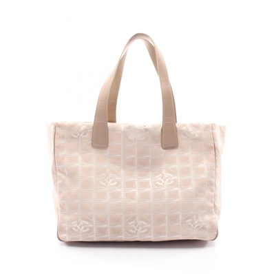 シャネル CHANEL ニュートラベルラインMM トートバッグ バッグ レザー ナイロンキャンバス レディース ピンク系 A15991 【中古】