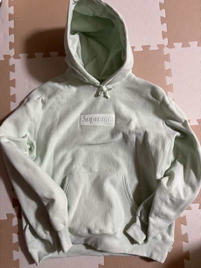 Supreme Box Logo Hooded Sweatshirt "Light Green" (23FW)
