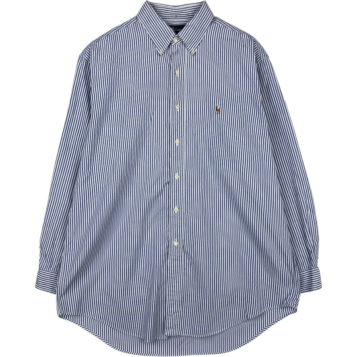 古着 ラルフローレン Ralph Lauren YARMOUTH 長袖 ボタンダウンストライプシャツ メンズL相当/eaa614290