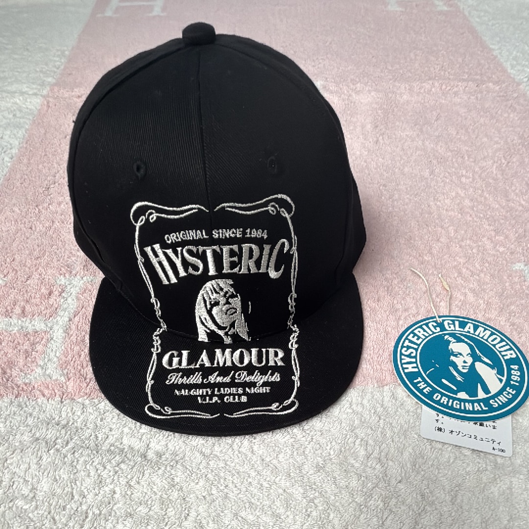 HYSTERIC GLAMOUR Hys Whisky Embroidered Cap "Black"