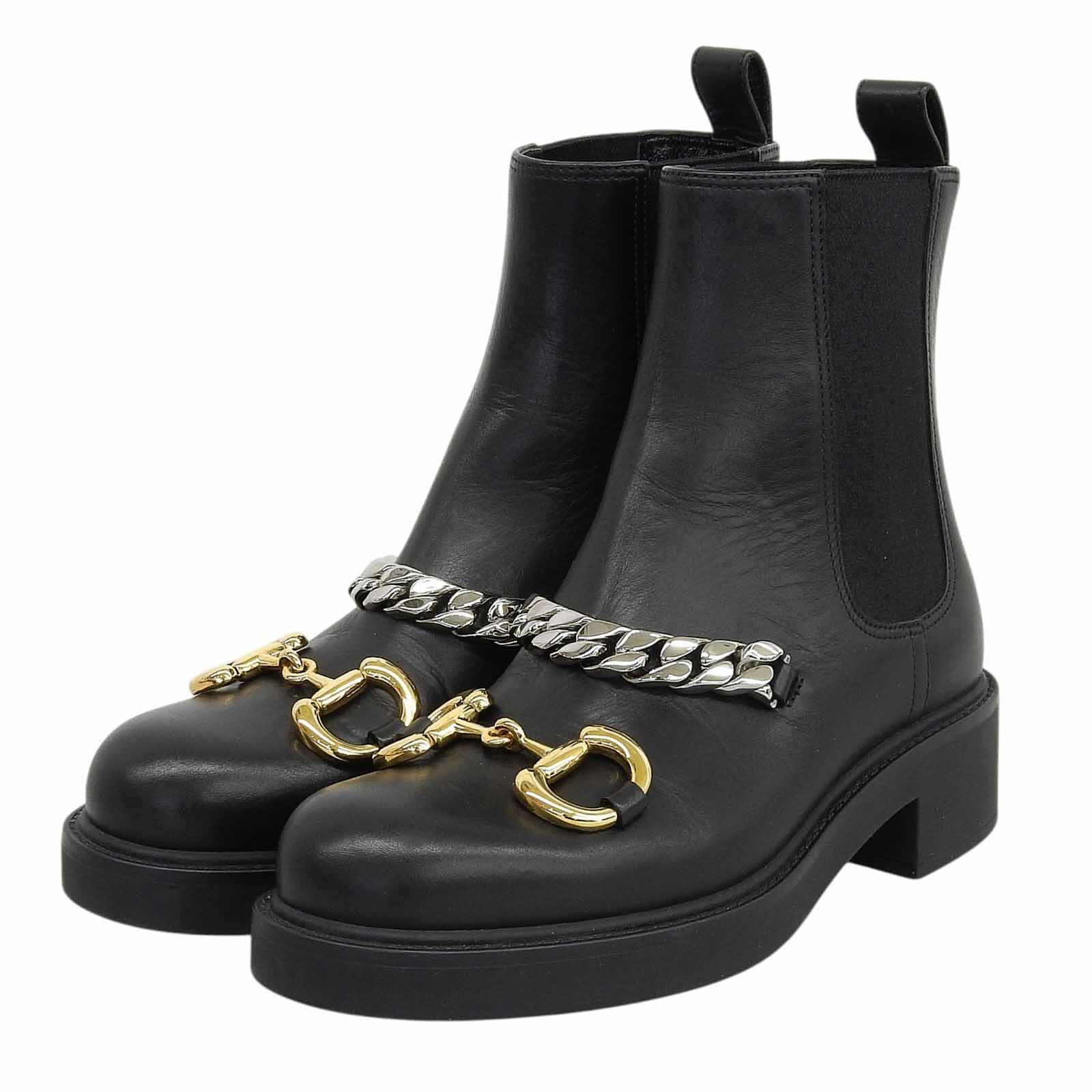 極美品 グッチ ブーツ ブラック レディース 35.5 670393