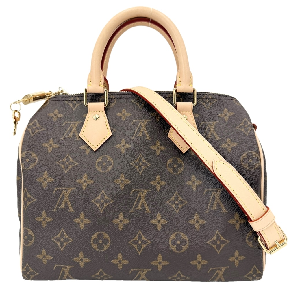 LOUIS VUITTON ルイヴィトン 2WAY スピーディ・バンドリエール25 ショルダーバッグ ハンドバッグ 肩掛け 斜め掛け Speedy25 M46977 モノグラムキャンバス    ブラウン 茶 ゴールド金具 レディース 美品【中古品】
