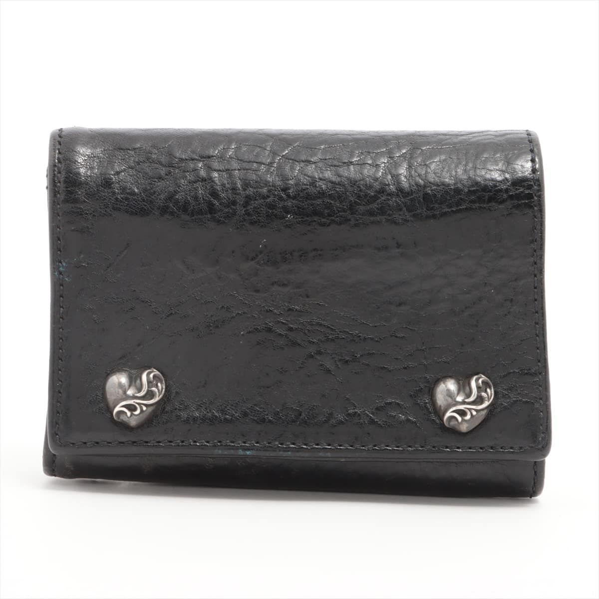 クロムハーツ 3フォールドウォレット レザー×925   ユニセックス そ