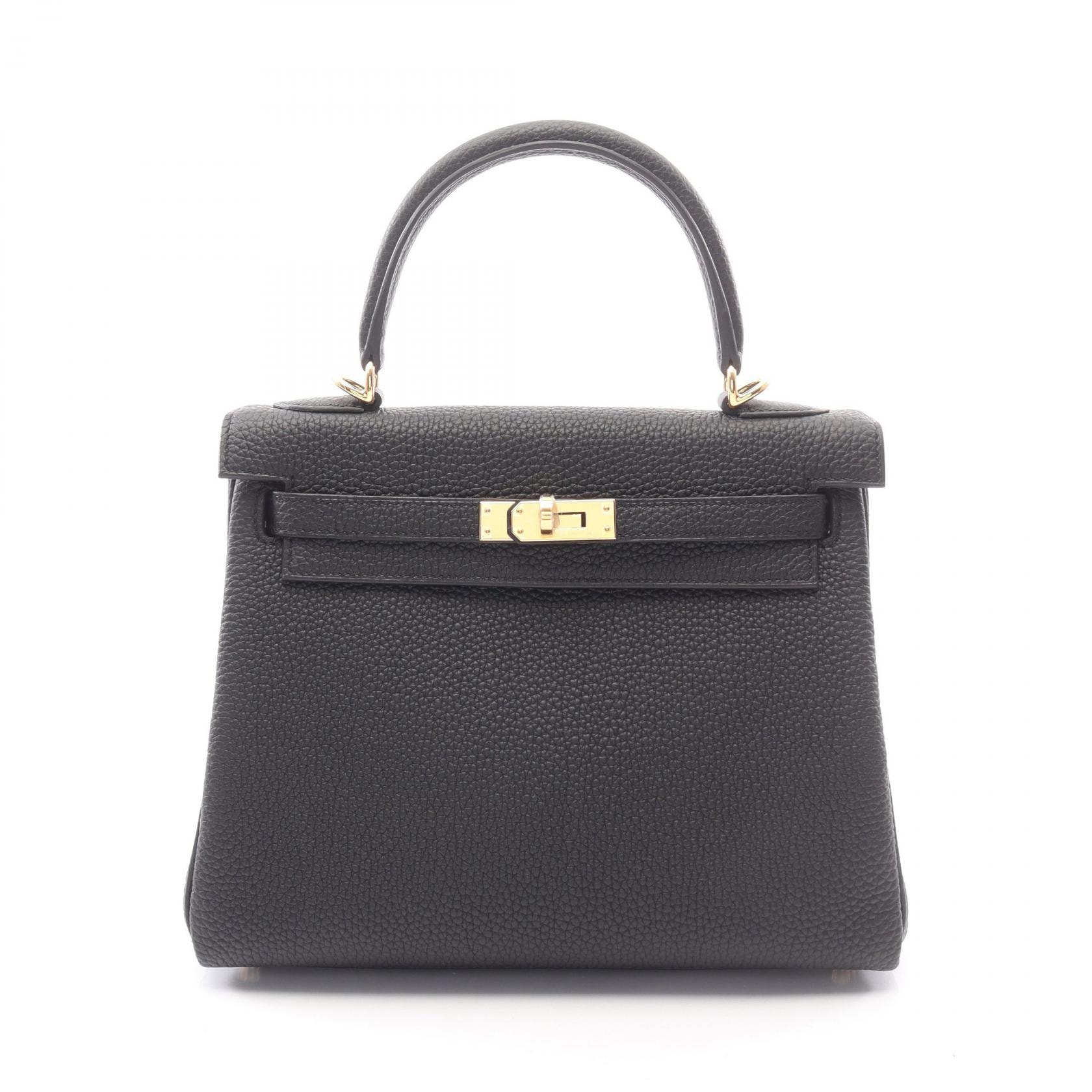 エルメス HERMES ケリー25 内縫い 2WAY ハンドバッグ バッグ レザー トゴ トゴ レディース ブラック系 【中古】
