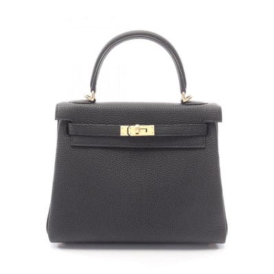 エルメス HERMES ケリー25 内縫い 2WAY ハンドバッグ バッグ レザー トゴ トゴ レディース ブラック系 【中古】