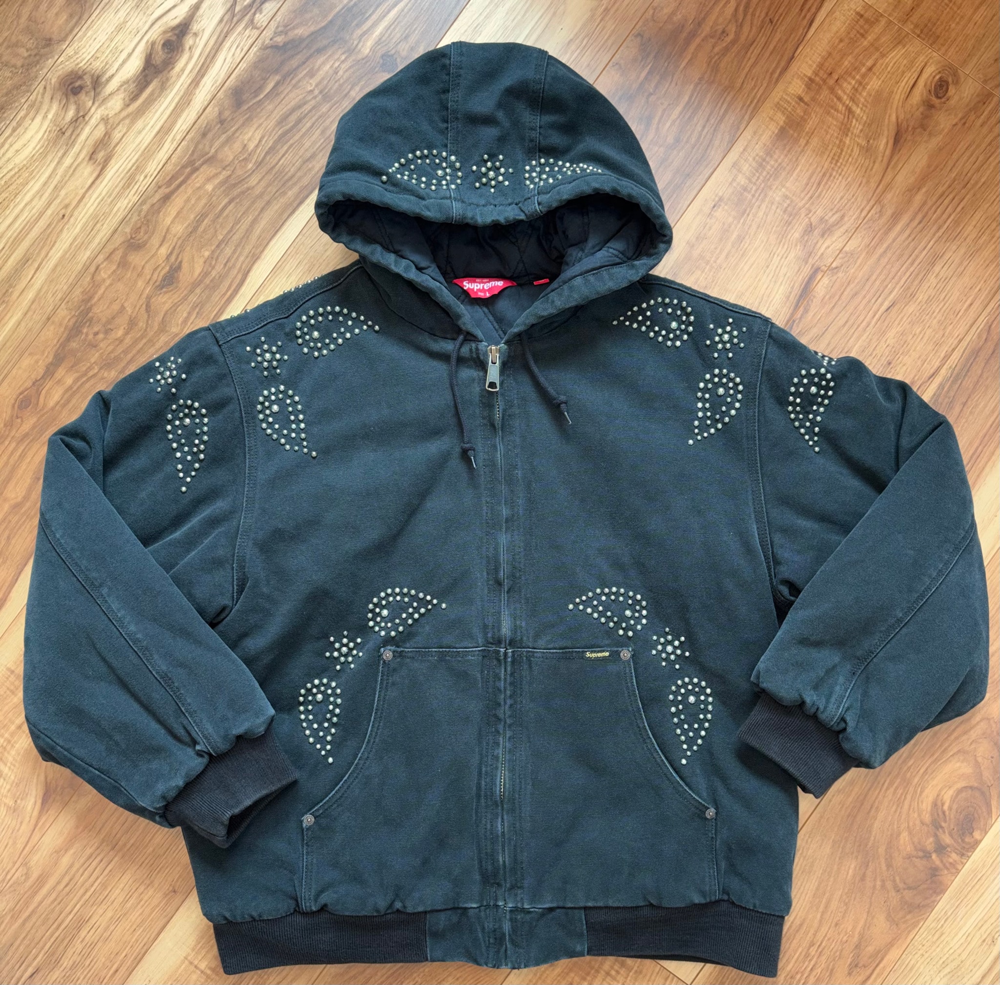 Supreme Paisley Studded Work Jacket "Black"