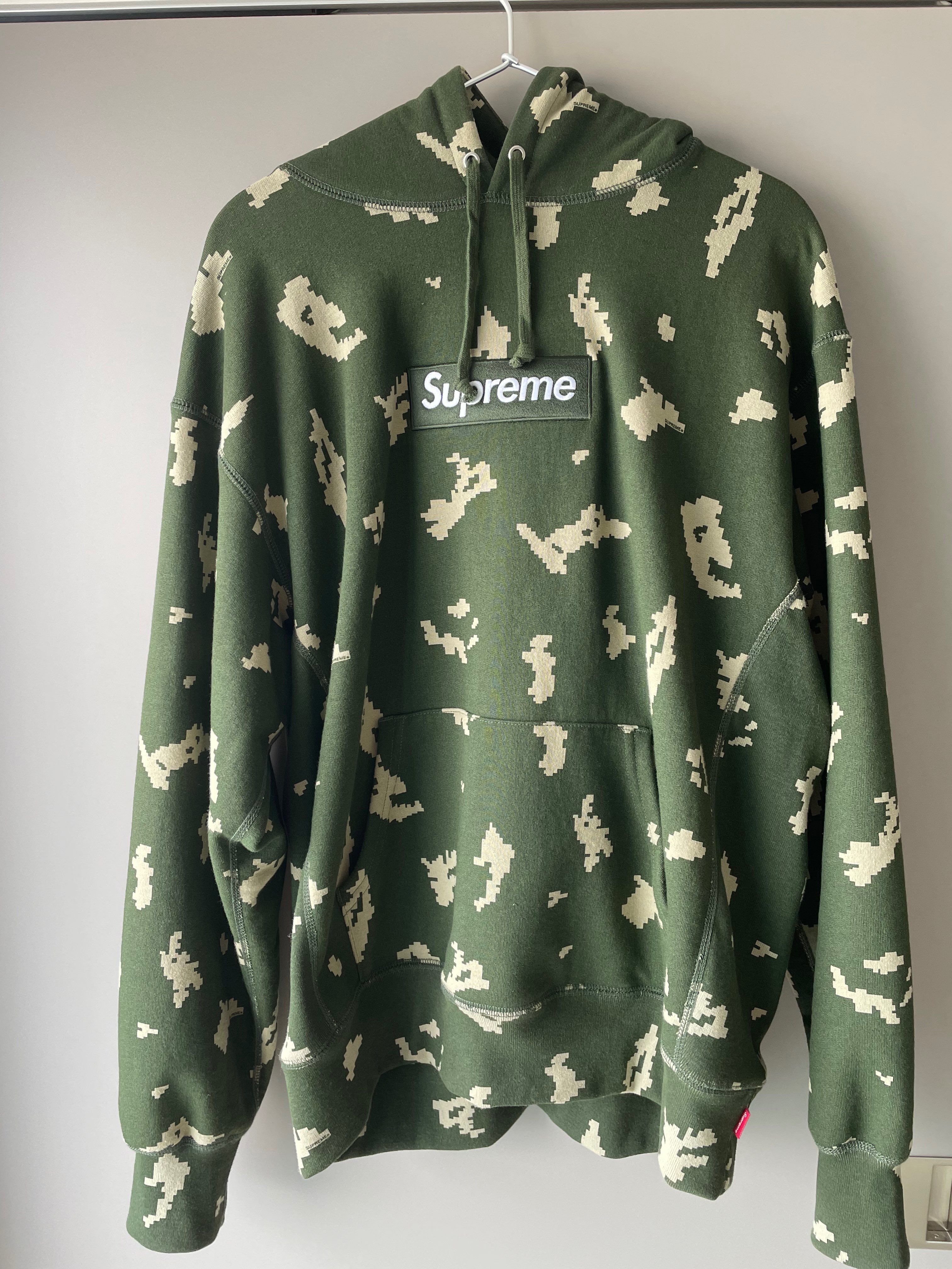 Supreme Box Logo Hooded Sweatshirt "Olive Russian Camo" (21FW)