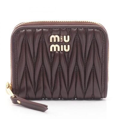 ミュウ ミュウ Miu Miu MATELASSE マテラッセ コインケース 財布 レザー レディース ブラウン系 5MM268AFPPF0NBL 【新品】